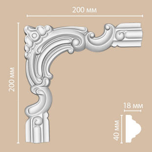 Угловой элемент для молдинга Decomaster 97010-6