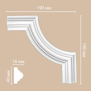 Угловой элемент для молдинга Decomaster 97010-8
