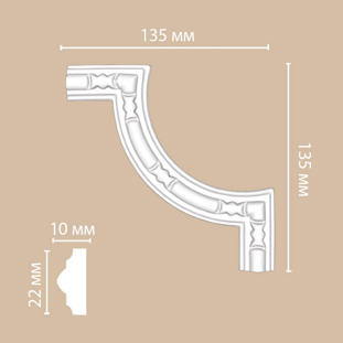 Угловой элемент для молдинга Decomaster 98010-3