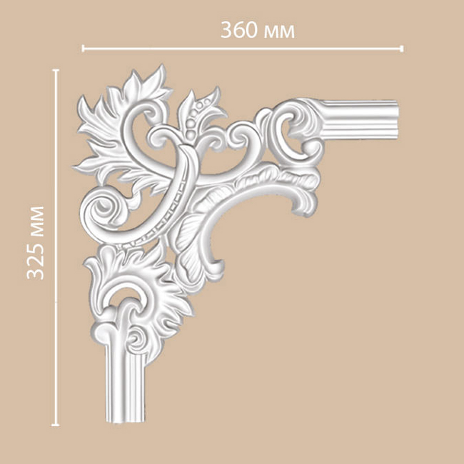 Угловой элемент для молдинга Decomaster 97803-2L