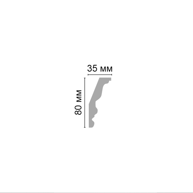 Плинтус потолочный Decomaster DT 33 гибкий Плинтус потолочный Decomaster DT 33 гибкий