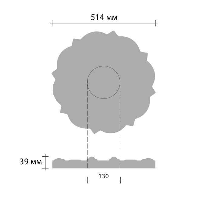 Розетка потолочная Decomaster DM 0471