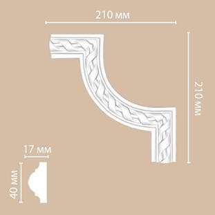 Угловой элемент для молдинга Decomaster DP-8050B