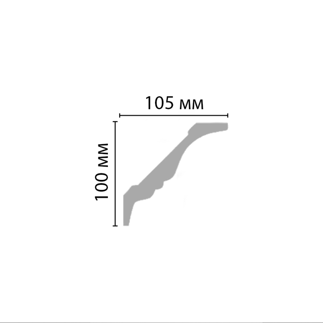 Плинтус потолочный Decomaster DP 366
