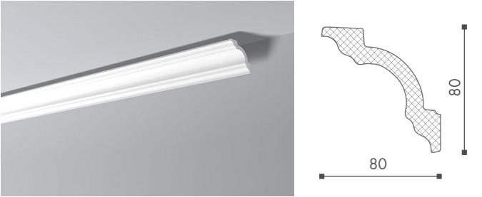 Плинтус потолочный NMC Nomastyl A1 (LX-110)