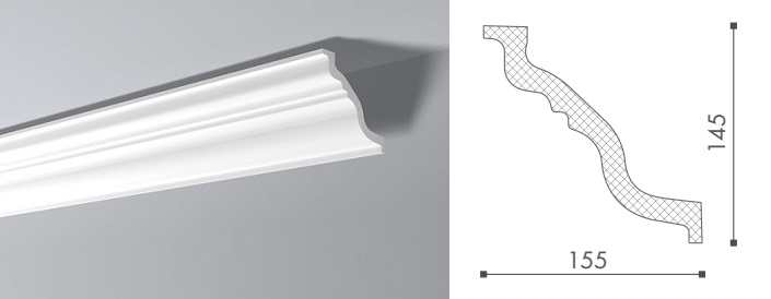 Плинтус потолочный NMC Nomastyl TL