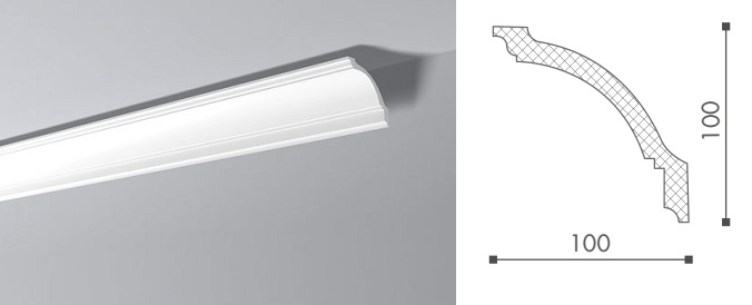 Плинтус потолочный NMC Nomastyl GP (LX-135)