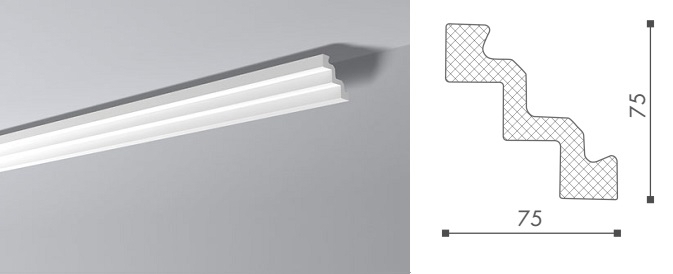 Плинтус потолочный NMC Nomastyl ST3
