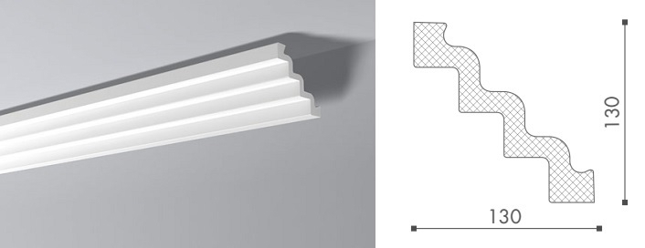 Плинтус потолочный NMC Nomastyl ST4
