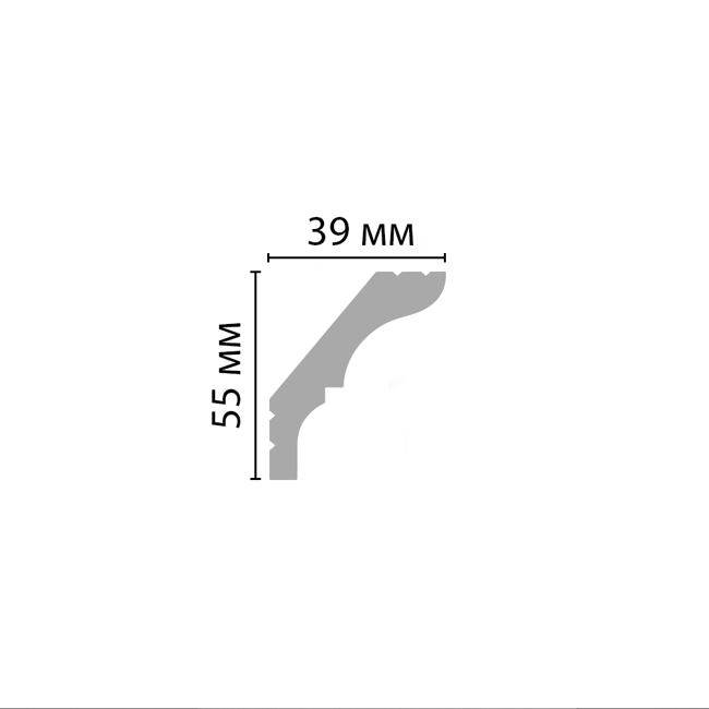 Плинтус потолочный Decomaster D112