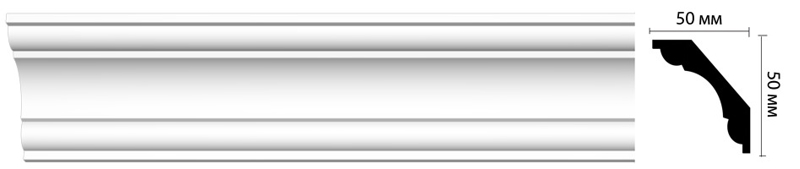 Плинтус потолочный Decomaster D124