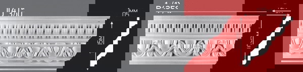 Плинтус потолочный Decor-Ek D143-150