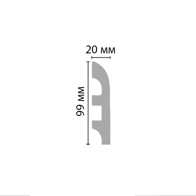 Плинтус напольный Decomaster A016