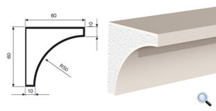 Фасадный карниз Lepninaplast КВ-60/1