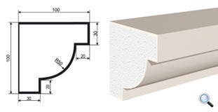 Фасадный карниз Lepninaplast КВ-100/1