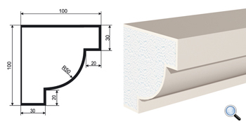 Фасадный карниз Lepninaplast КВ-100/1