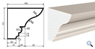 Фасадный карниз Lepninaplast КВ-111/1