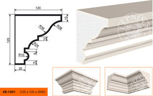Фасадный карниз Lepninaplast КВ-125/1