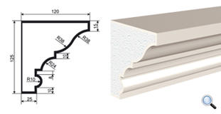 Фасадный карниз Lepninaplast КВ-125/1