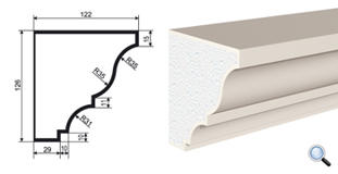 Фасадный карниз Lepninaplast КВ-126/1
