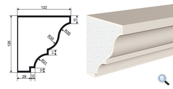 Фасадный карниз Lepninaplast КВ-126/1