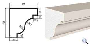 Фасадный карниз Lepninaplast КВ-132/1