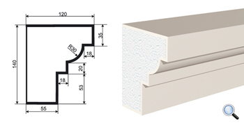 Фасадный карниз Lepninaplast КВ-140/1