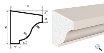 Фасадный карниз Lepninaplast КВ-140/2