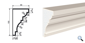 Фасадный карниз Lepninaplast КВ-150/2