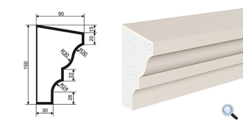 Фасадный карниз Lepninaplast КВ-150/3