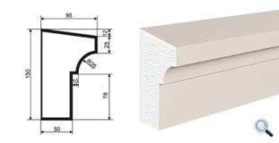 Фасадный карниз Lepninaplast КВ-150/4