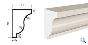 Фасадный карниз Lepninaplast КВ-160/1