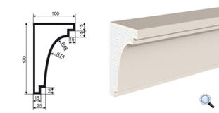 Фасадный карниз Lepninaplast КВ-170/1