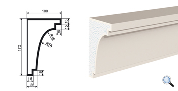 Фасадный карниз Lepninaplast КВ-170/1