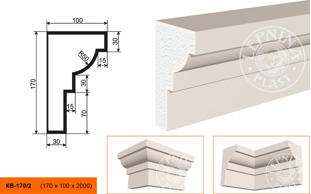 Фасадный карниз Lepninaplast КВ-170/2