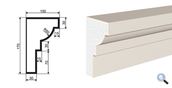 Фасадный карниз Lepninaplast КВ-170/2