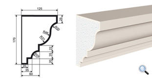 Фасадный карниз Lepninaplast КВ-170/3