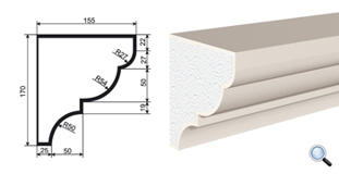 Фасадный карниз Lepninaplast КВ-170/4