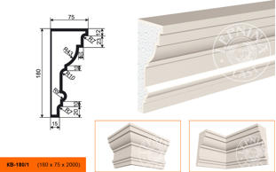 Фасадный карниз Lepninaplast КВ-180/1