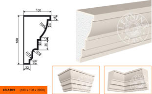 Фасадный карниз Lepninaplast КВ-180/3
