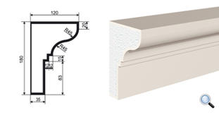 Фасадный карниз Lepninaplast КВ-180/4