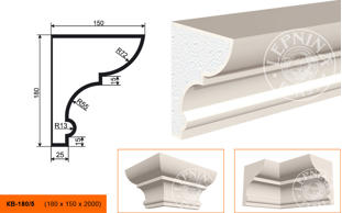 Фасадный карниз Lepninaplast КВ-180/5