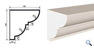 Фасадный карниз Lepninaplast КВ-180/6