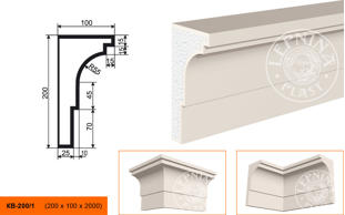 Фасадный карниз Lepninaplast КВ-200/1