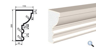 Фасадный карниз Lepninaplast КВ-200/2