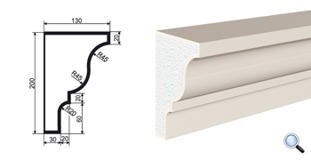 Фасадный карниз Lepninaplast КВ-200/3