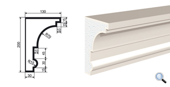 Фасадный карниз Lepninaplast КВ-200/4