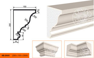 Фасадный карниз Lepninaplast КВ-200/5