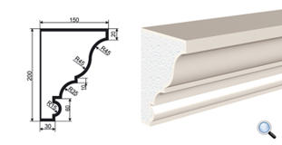 Фасадный карниз Lepninaplast КВ-200/5