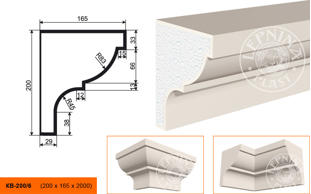 Фасадный карниз Lepninaplast КВ-200/6
